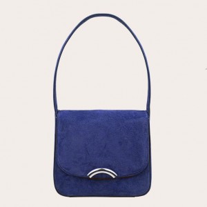 Cabas Little Liffner Rainbow Suede Femme Bleu Marine | 310928-PDW