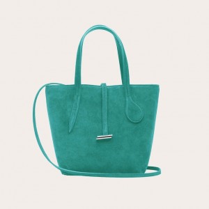 Cabas Little Liffner Sprout Mini Suede Femme Turquoise | 567123-XIS