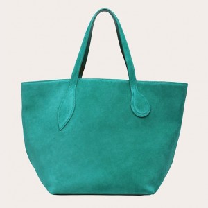 Cabas Little Liffner Sprout Suede Femme Turquoise | 789630-NSJ