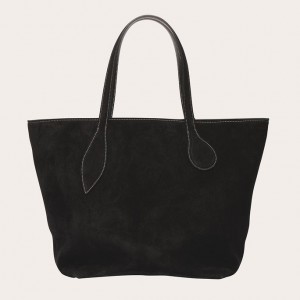 Cabas Little Liffner Sprout Suede Femme Noir | 481253-JAO