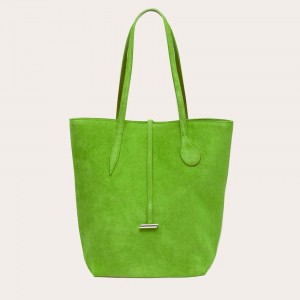 Cabas Little Liffner Tall Sprout Suede Femme Vert Clair | 174329-NOG
