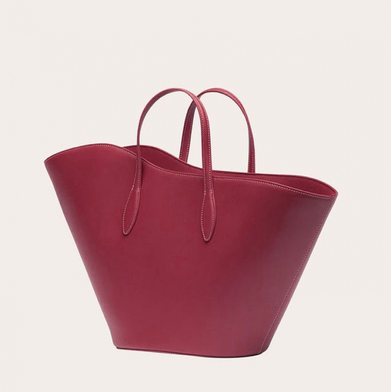 Cabas Little Liffner Open Tulip Medium Femme Rouge | 605497-RLY