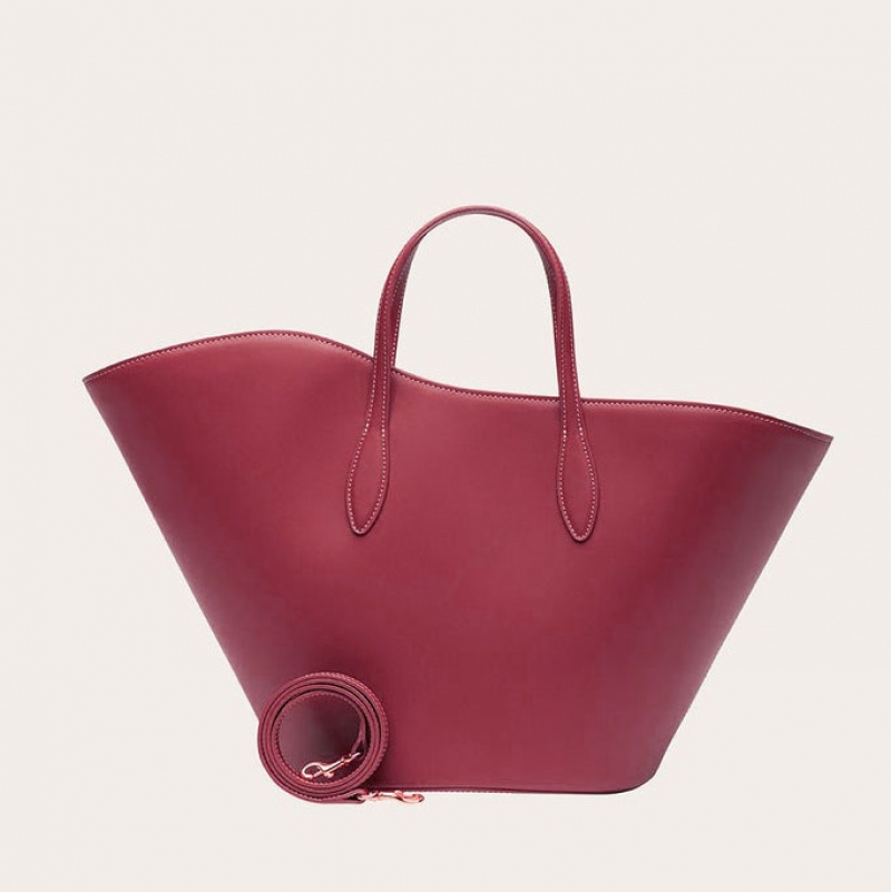 Cabas Little Liffner Open Tulip Medium Femme Rouge | 605497-RLY
