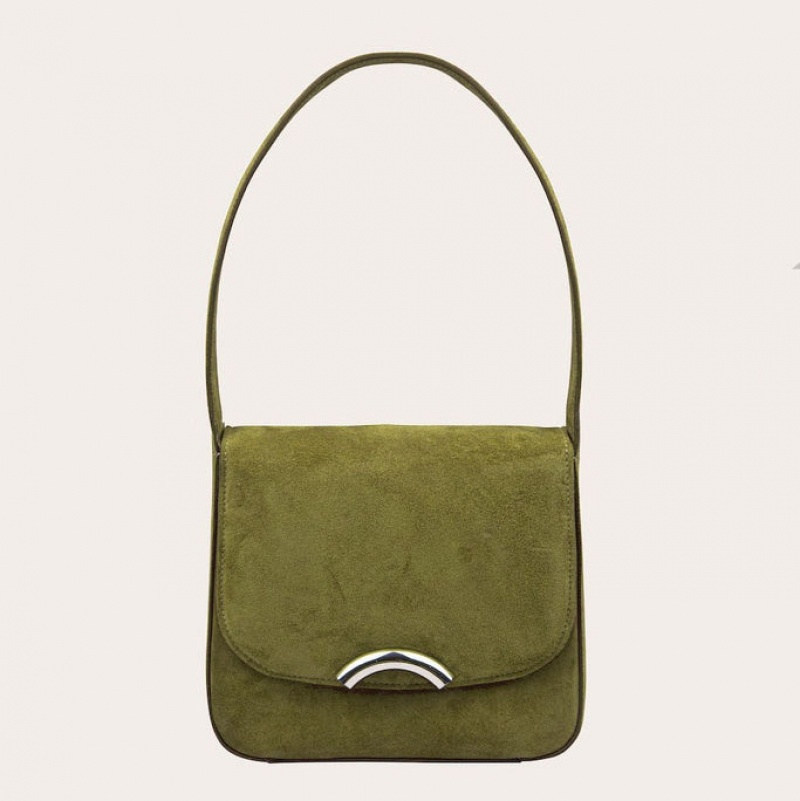 Cabas Little Liffner Rainbow Suede Femme Vert Olive | 896703-HRW