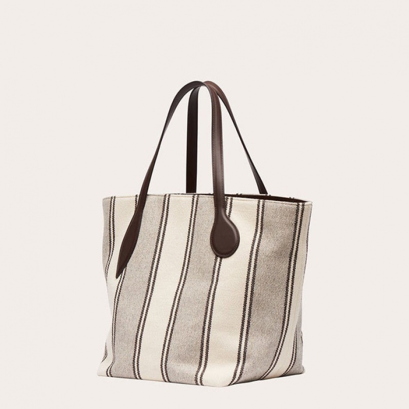 Cabas Little Liffner Sprout Femme Blanche Grise | 546710-VQM