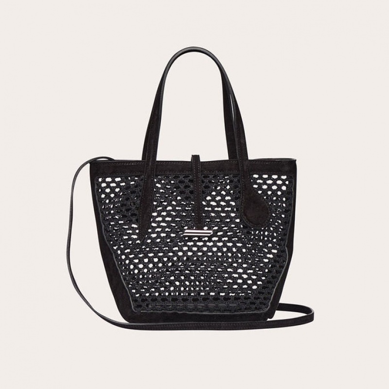 Cabas Little Liffner Sprout Mini Crochet Femme Noir | 082135-CSF
