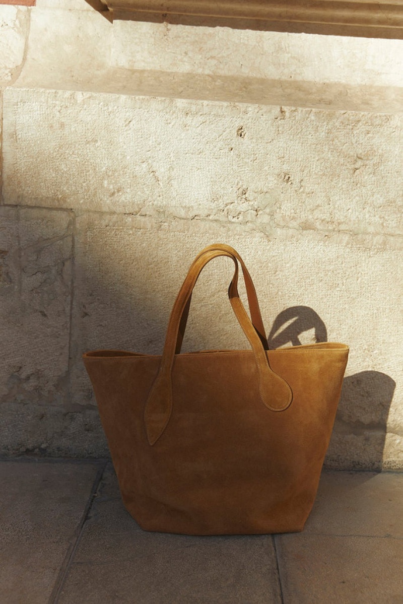 Cabas Little Liffner Sprout Suede Femme Marron | 729351-RFH