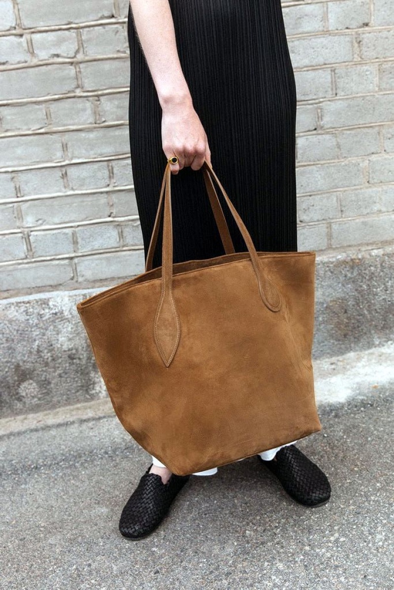 Cabas Little Liffner Sprout Suede Femme Marron | 729351-RFH