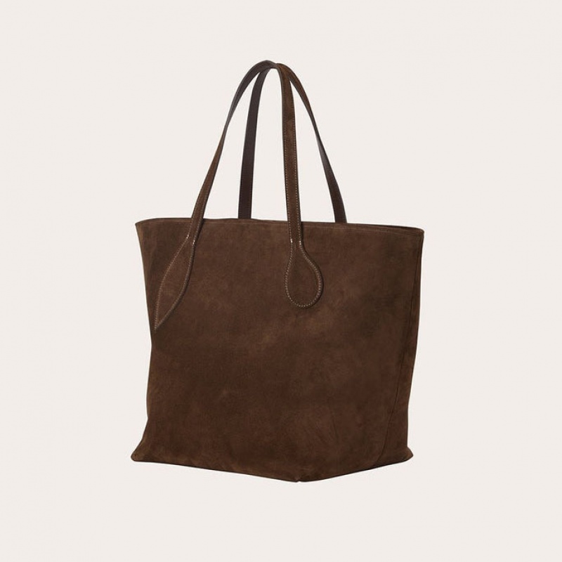 Cabas Little Liffner Sprout Suede Femme Marron Foncé | 312548-FZJ