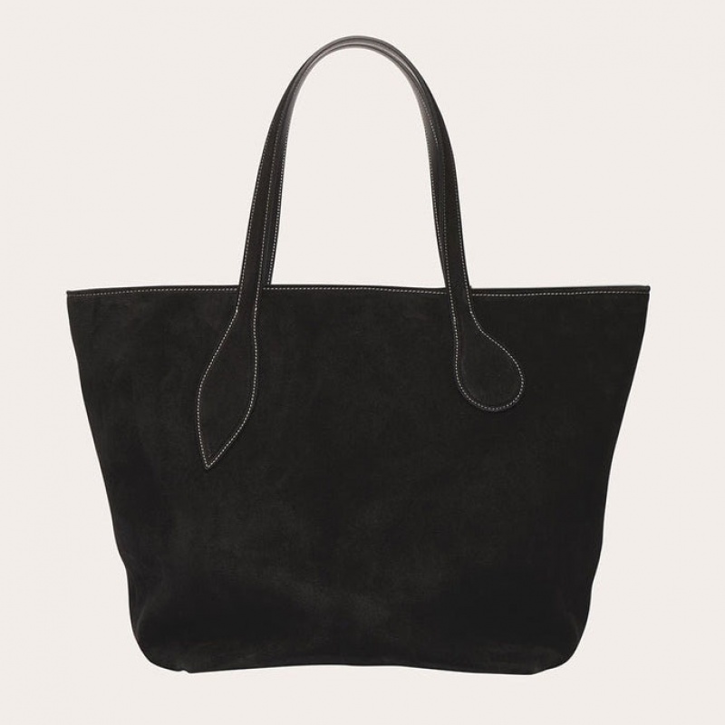 Cabas Little Liffner Sprout Suede Femme Noir | 481253-JAO