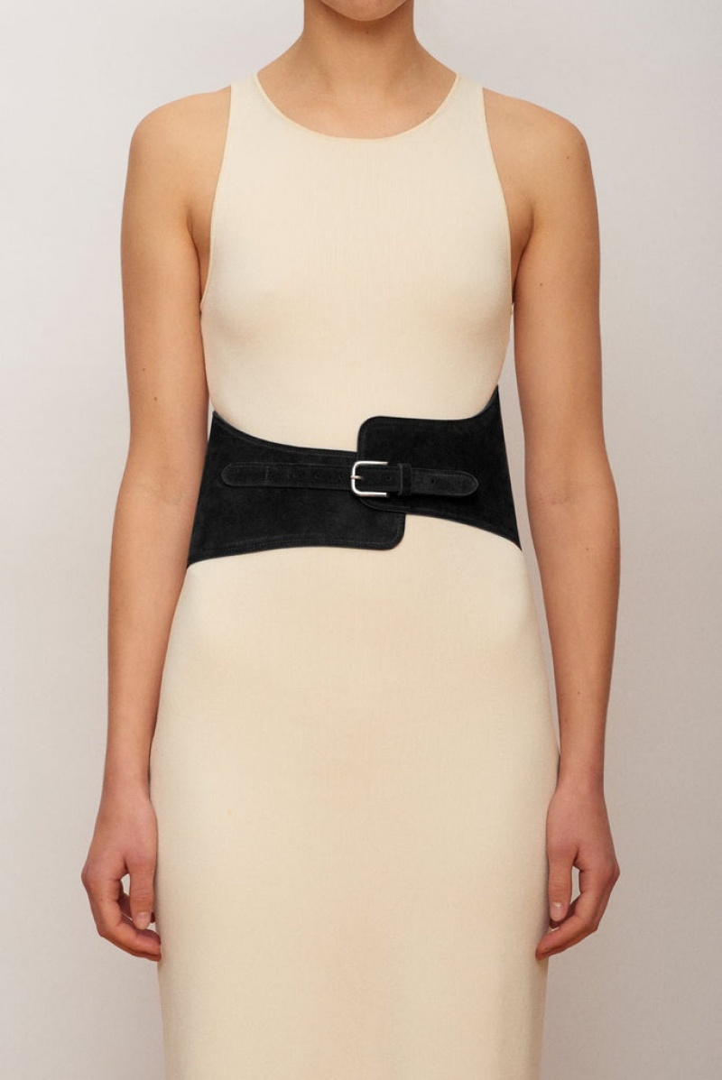 Ceintures Little Liffner Flow Corset Suede Femme Noir | 307548-BKT
