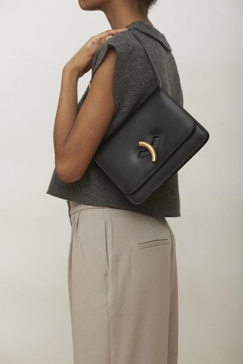 Sac Bandoulière Little Liffner Maccheroni Femme Noir | 720163-LXW