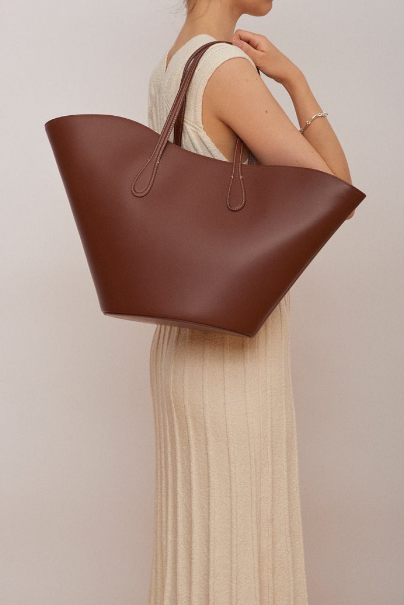 Sac Bandoulière Little Liffner Tulip Large Femme Marron | 754829-CPB