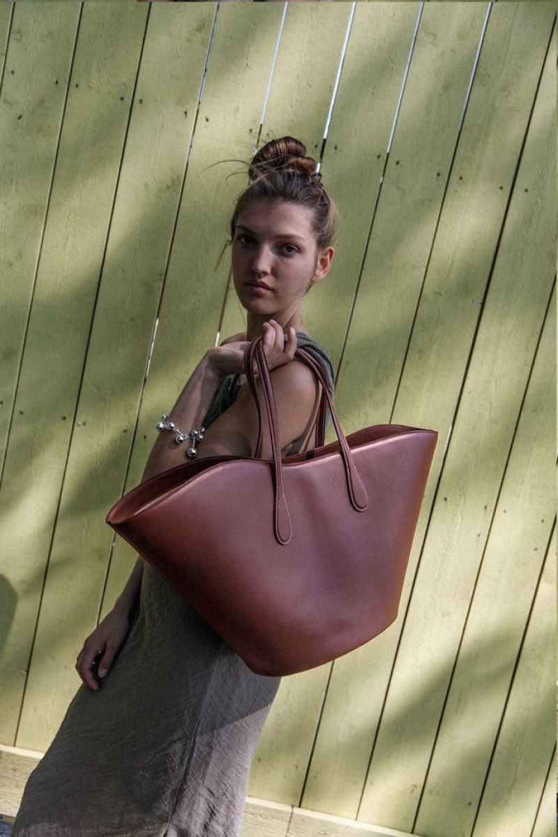 Sac Bandoulière Little Liffner Tulip Large Femme Marron | 754829-CPB