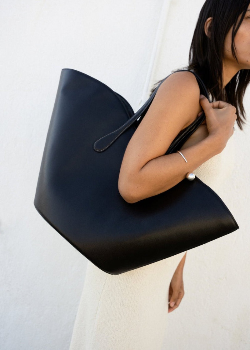 Sac Bandoulière Little Liffner Tulip Large Femme Noir | 013924-BVO