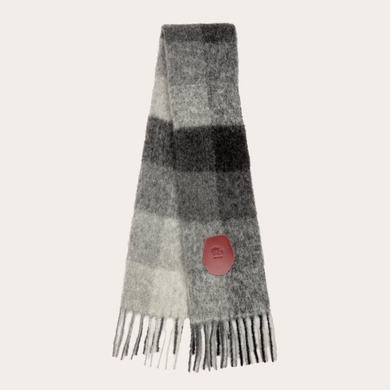 Écharpe Little Liffner Pull Through Check Femme Grise | 940218-PED
